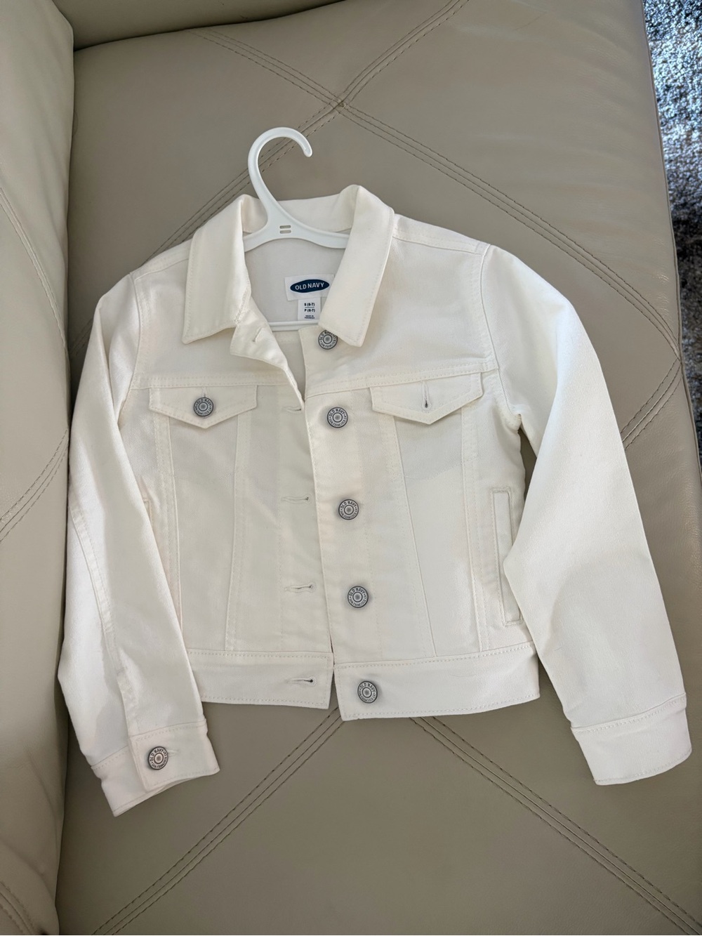 Old Navy Kids' Cream Denim Jacket: $30